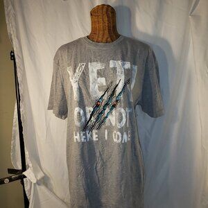 NWT Paradies & Company Gray "YETI OR NOT HERE I COME" T-Shirt - L